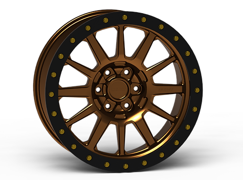 G600 Bronze Simulated Beadlock Wheel 18x9 5x5.5 +0mm Offset
