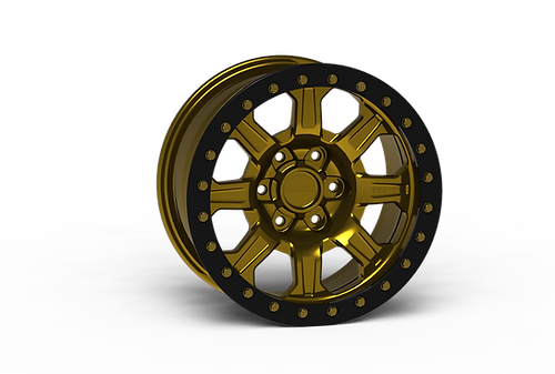 G500 Gold Beadlock Wheel 17x9 6x120mm +0mm Offset