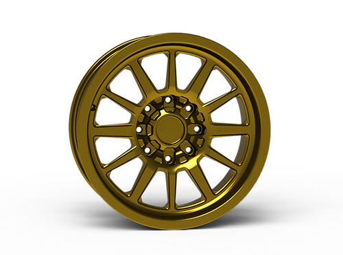 G600 Gold Smooth Lip Wheel 20x9 8x170mm +12mm Offset