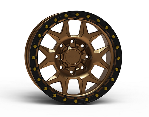 G700 Bronze Simulated Beadlock Wheel 18x9 8x6.5 +12mm Offset
