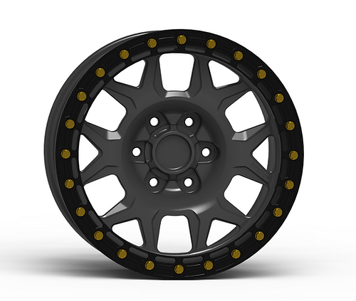 G700 Anthracite Simulated Beadlock Wheel 17x8.5 6x120mm +0mm Offset