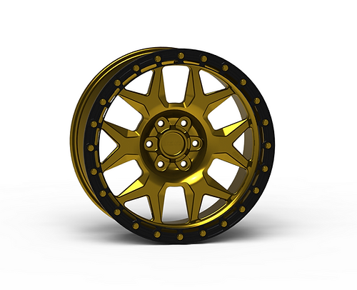G700 Gold Simulated Beadlock Wheel 20x9 6x135mm +0mm Offset
