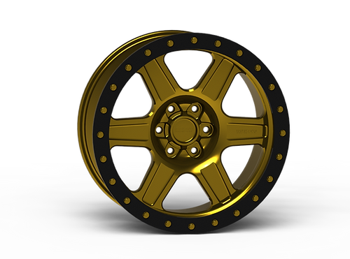 G400 Gold Simulated Beadlock Wheel 20x9 6x135mm +0mm Offset