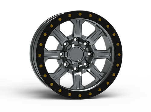 G500 Polished Simulated Beadlock Wheel 18x9 8x180mm +0mm Offset