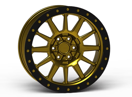 G600 Gold Beadlock Wheel 17x9 6x135mm -12mm Offset