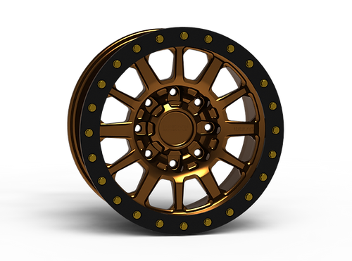 G600 Bronze Simulated Beadlock Wheel 17x8.5 8x180mm -6mm Offset