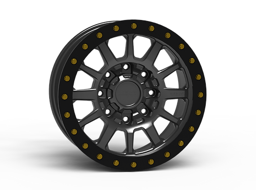 G600 Grey Simulated Beadlock Wheel 17x8.5 8x180mm +6mm Offset
