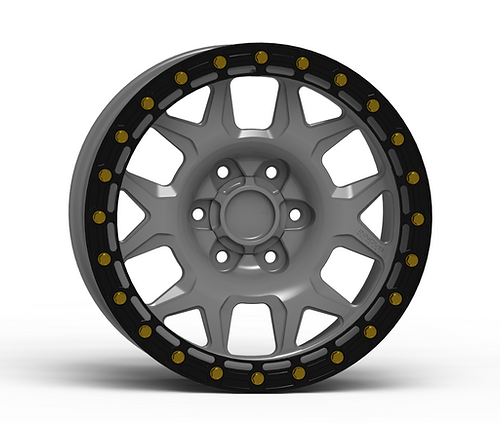 G700 Grey Simulated Beadlock Wheel 17x8.5 6x120mm +25mm Offset