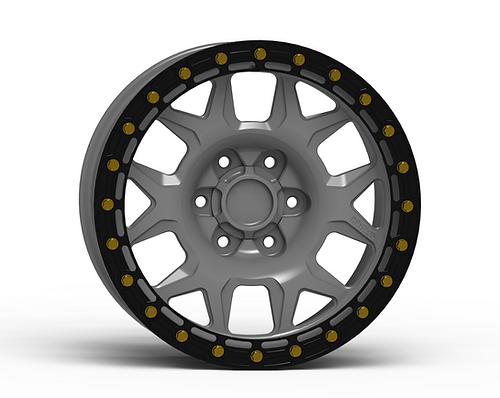 G700 Grey Simulated Beadlock Wheel 18x9 5x5.5 +12mm Offset
