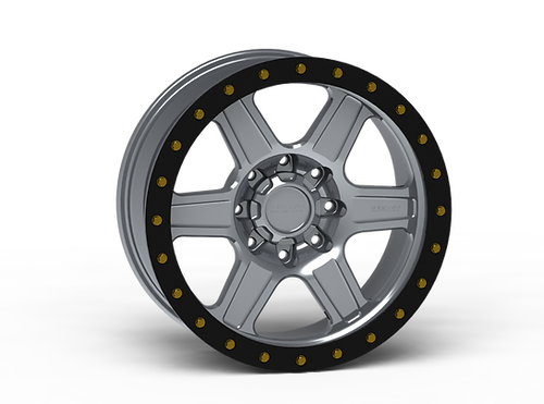 G400 Polished Simulated Beadlock Wheel 20x9 8x6.5 +12mm Offset