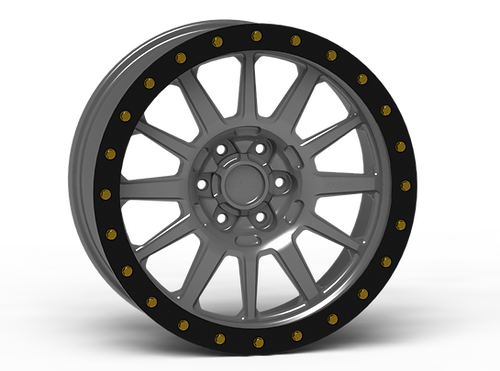 G600 Grey Simulated Beadlock Wheel 18x9 6x5.5 -12mm Offset