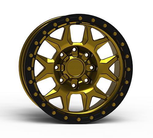 G700 Gold Beadlock Wheel 17x9 8x170mm +19mm Offset
