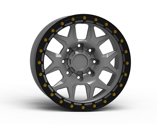 G700 Grey Beadlock Wheel 17x9 8x180mm -12mm Offset