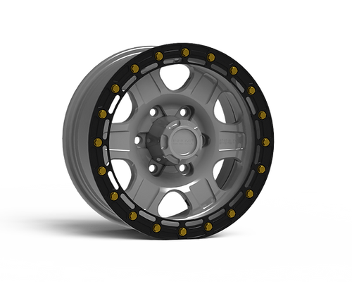 G400 Grey Anodize Simulated Beadlock Wheel 15x7 5x5 -6mm Offset