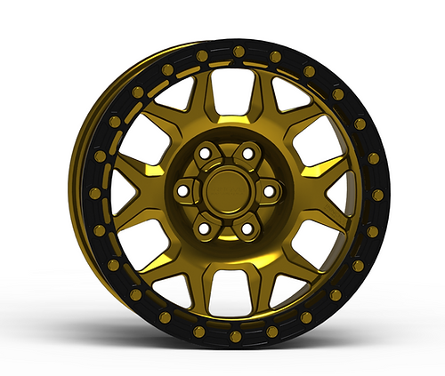 G700 Gold Simulated Beadlock Wheel 17x8.5 6x5.5 +0mm Offset