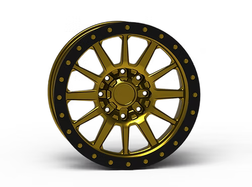 G600 Gold Simulated Beadlock Wheel 18x9 8x6.5 +12mm Offset