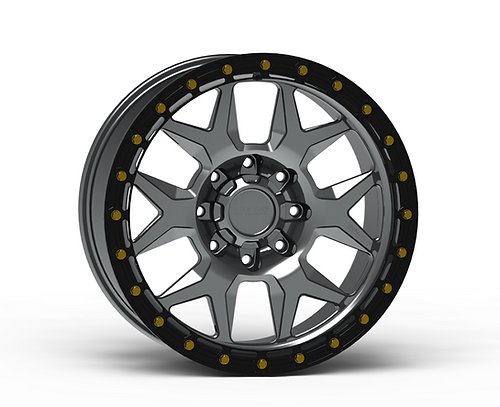 G700 Grey Simulated Beadlock Wheel 20x10 8x170mm -13mm Offset