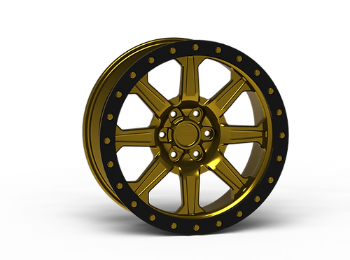 G500 Gold Simulated Beadlock Wheel 20x9 6x135mm +0mm Offset