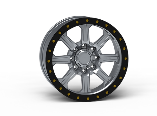 G500 Polished Simulated Beadlock Wheel 20x9 8x170mm +12mm Offset