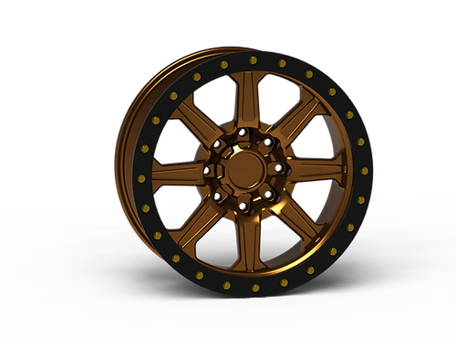 G500 Bronze Simulated Beadlock Wheel 20x9 8x6.5 +0mm Offset