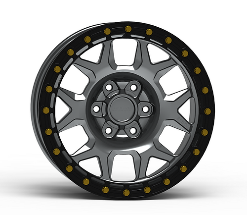 G700 Polished Simulated Beadlock Wheel 18x9 5x5.5 +12mm Offset