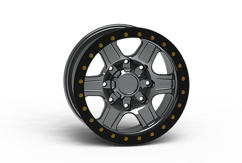 G400 Grey Simulated Beadlock Wheel 17x8.5 8x180mm +0mm Offset
